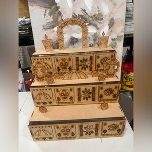 Day of the Dead wooden offering. Size 16X12X20